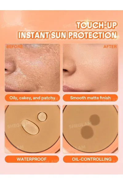  تصویر 3 : پودر فیکس و محافظت کننده SPF 30 رنگ Smooth Sand شیگلم Sheglam 