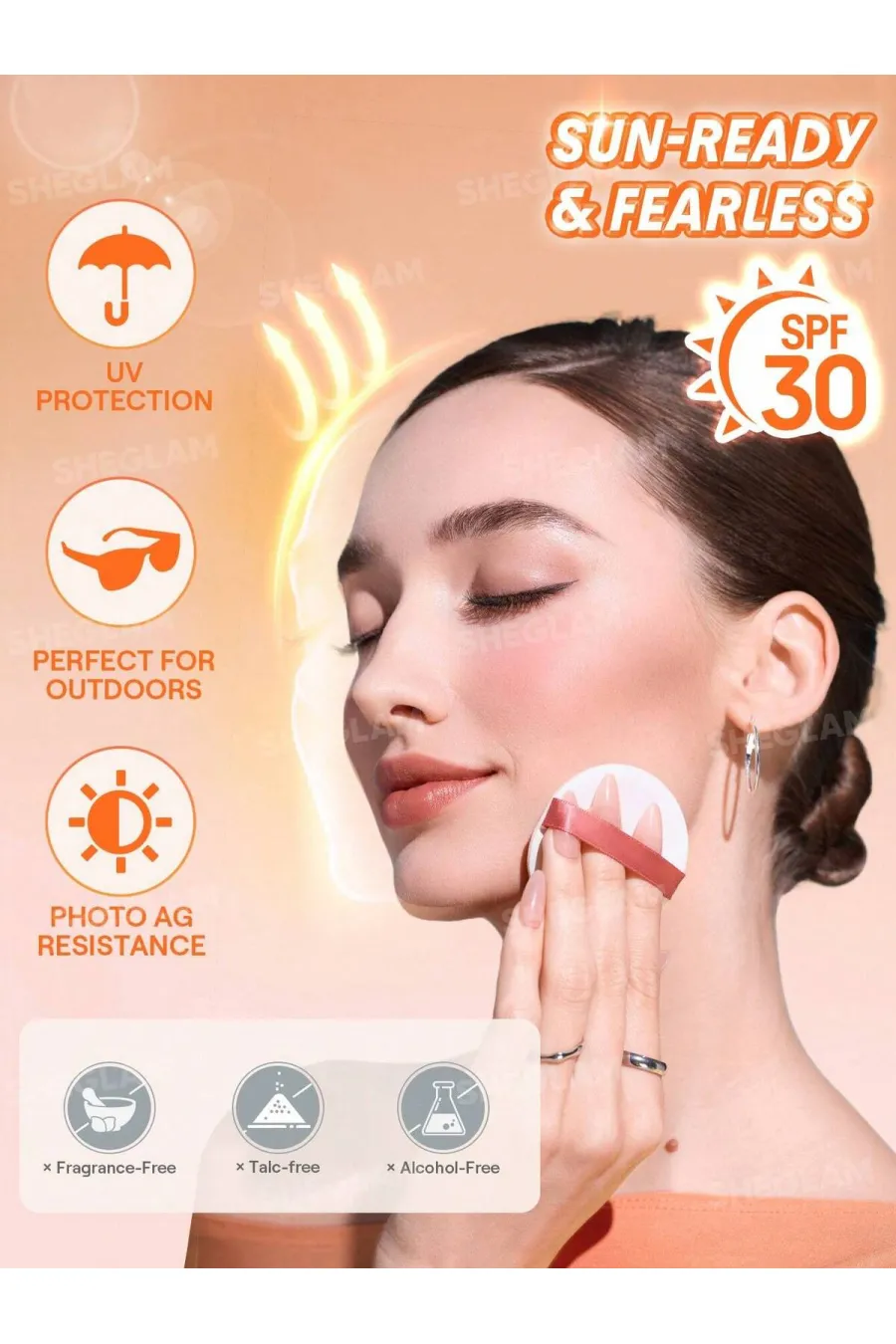 درباره پودر فیکس و محافظت کننده SPF 30 رنگ Bisque شیگلم Sheglam Sheglam Insta-Ready Sunset Blur Setting Powder-10 Bisque