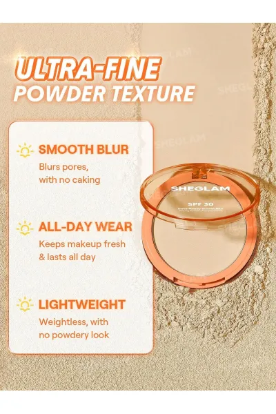  تصویر 4 : پودر فیکس و محافظت کننده SPF 30 رنگ Bisque شیگلم Sheglam 