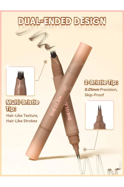  تصویر 2 : قلم پوشاننده ریشه مو و حجم دهنده مو رنگ قهوه‌ای تیره Dark Brown شیگلم Sheglam 