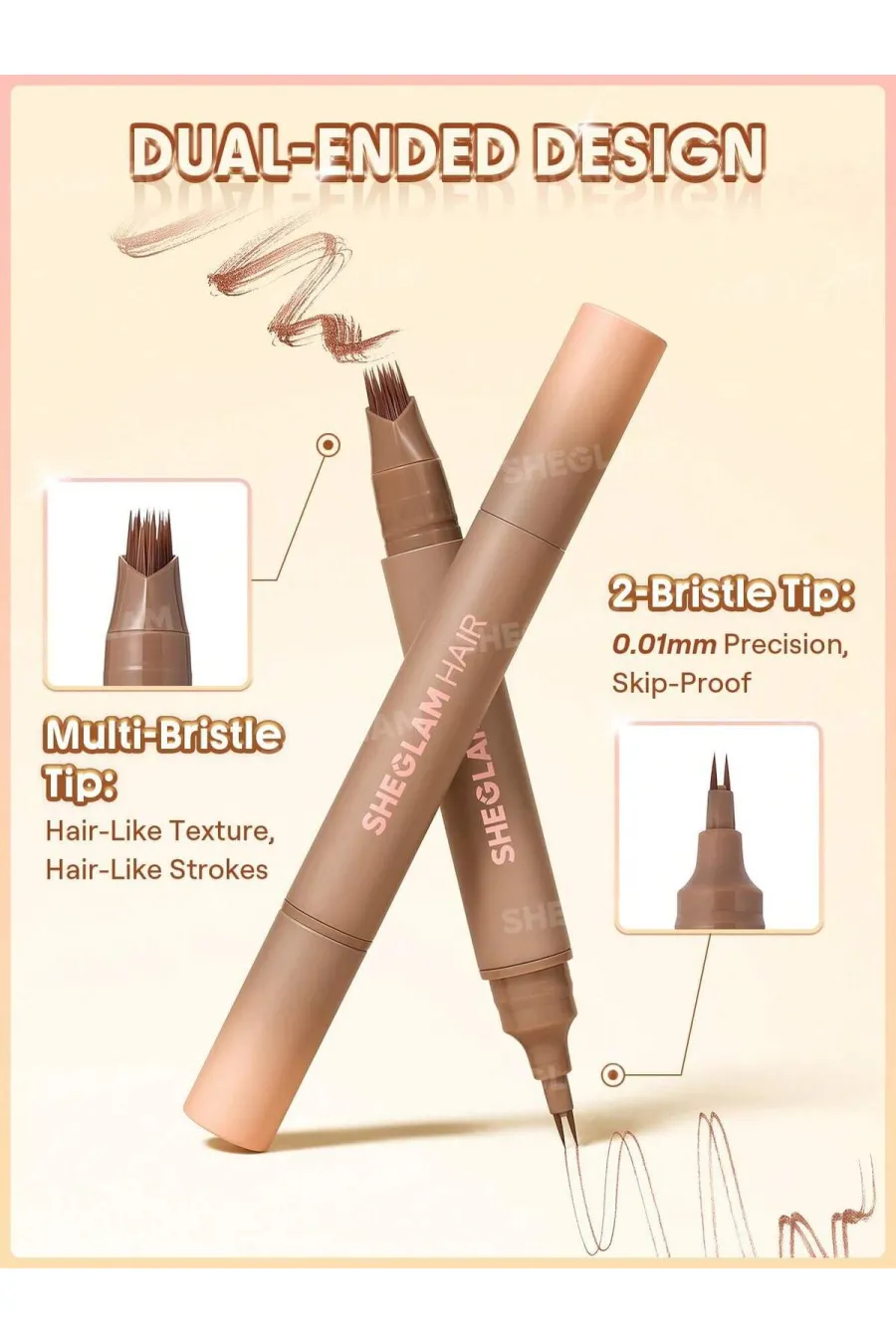 ویژگیهای قلم پوشاننده ریشه مو و حجم دهنده مو رنگ قرمز Red شیگلم Sheglam با طراحی دو سر ویژگیهای قلم پوشاننده ریشه مو و حجم دهنده مو رنگ قرمز Red شیگلم Sheglam با طراحی دو سر