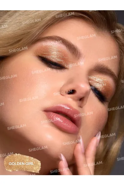  تصویر 4 : سایه استیکی ژله‌ای کریستال رنگ Golden Girl شیگلم Sheglam 