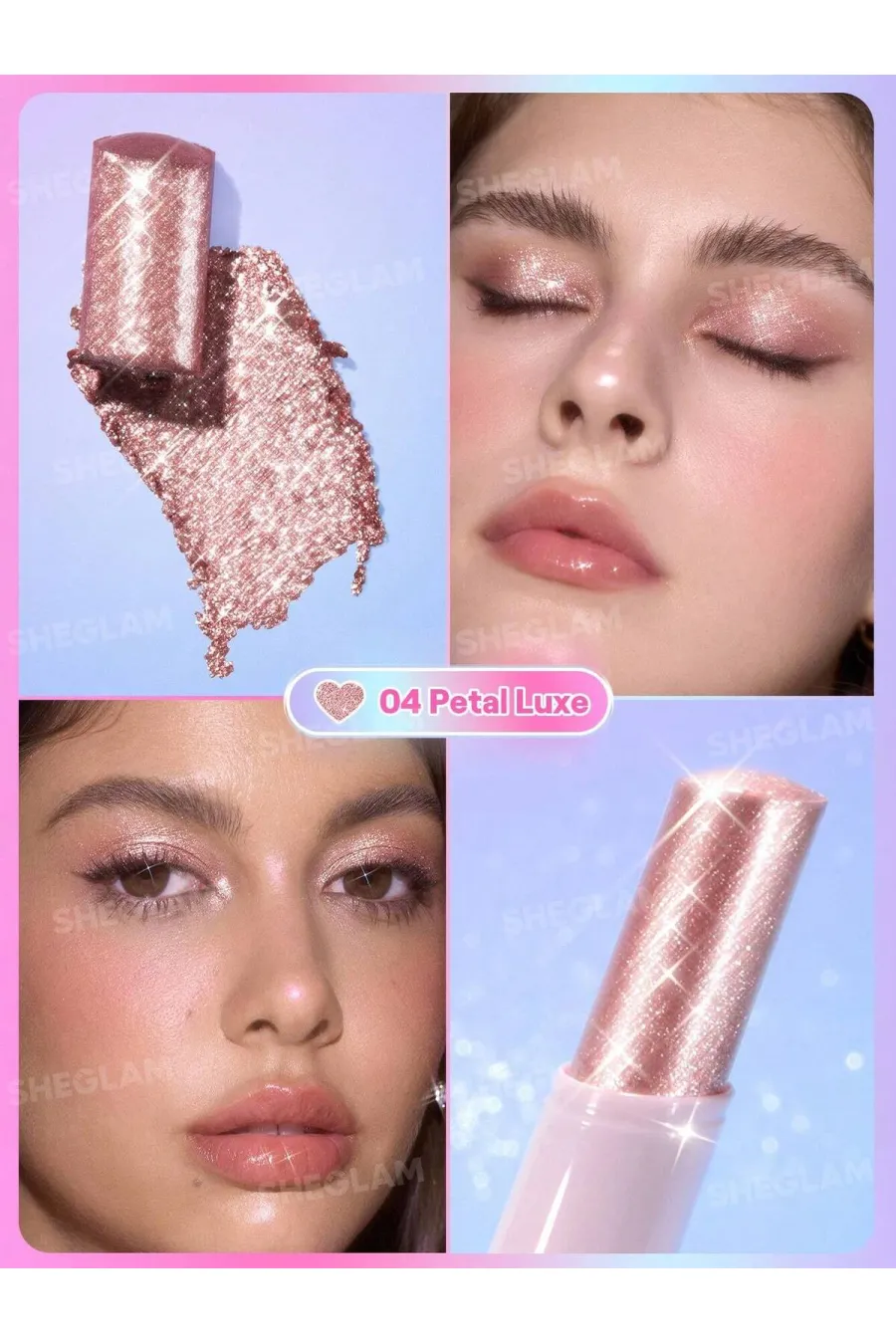 فرمولاسیون و ترکیبات شاخص سایه استیکی ژلهای کریستال رنگ Petal Luxe شیگلم Sheglam فرمولاسیون و ترکیبات شاخص سایه استیکی ژلهای کریستال رنگ Petal Luxe شیگلم Sheglam