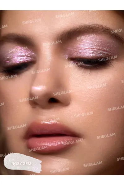  تصویر 4 : سایه استیکی ژله‌ای کریستال رنگ Rosy Gem شیگلم Sheglam 