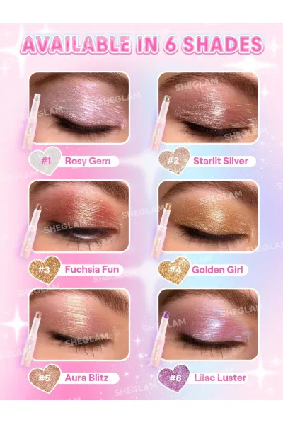  تصویر 6 : سایه استیکی ژله‌ای کریستال رنگ Rosy Gem شیگلم Sheglam 