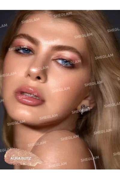  تصویر 4 : سایه استیکی ژله‌ای کریستال رنگ Aura Blitz شیگلم Sheglam 