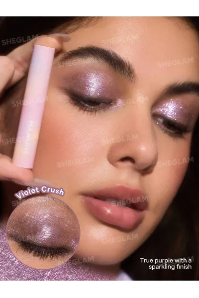  تصویر 1 : سایه استیکی ژله‌ای کریستال رنگ Violet Crush شیگلم Sheglam 
