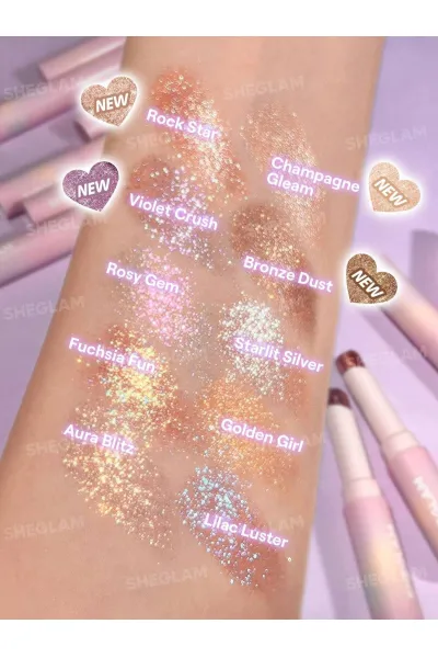  تصویر 2 : سایه استیکی ژله‌ای کریستال رنگ Violet Crush شیگلم Sheglam 