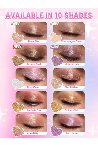  تصویر 5 : سایه استیکی ژله‌ای کریستال رنگ Violet Crush شیگلم Sheglam 
