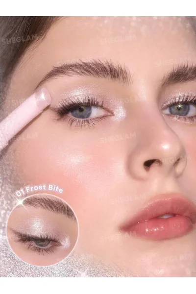  تصویر 1 : سایه استیکی ژله‌ای کریستال رنگ Frost Bite شیگلم Sheglam 