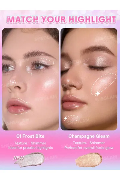  تصویر 7 : سایه استیکی ژله‌ای کریستال رنگ Frost Bite شیگلم Sheglam 