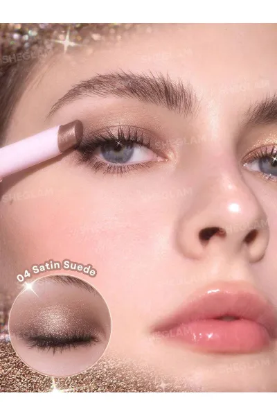  تصویر 1 : سایه استیکی ژله‌ای کریستال رنگ Satin Suede شیگلم Sheglam 