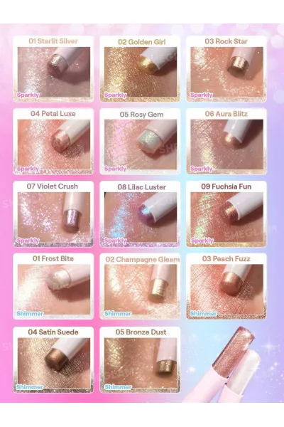  تصویر 3 : سایه استیکی ژله‌ای کریستال رنگ Satin Suede شیگلم Sheglam 