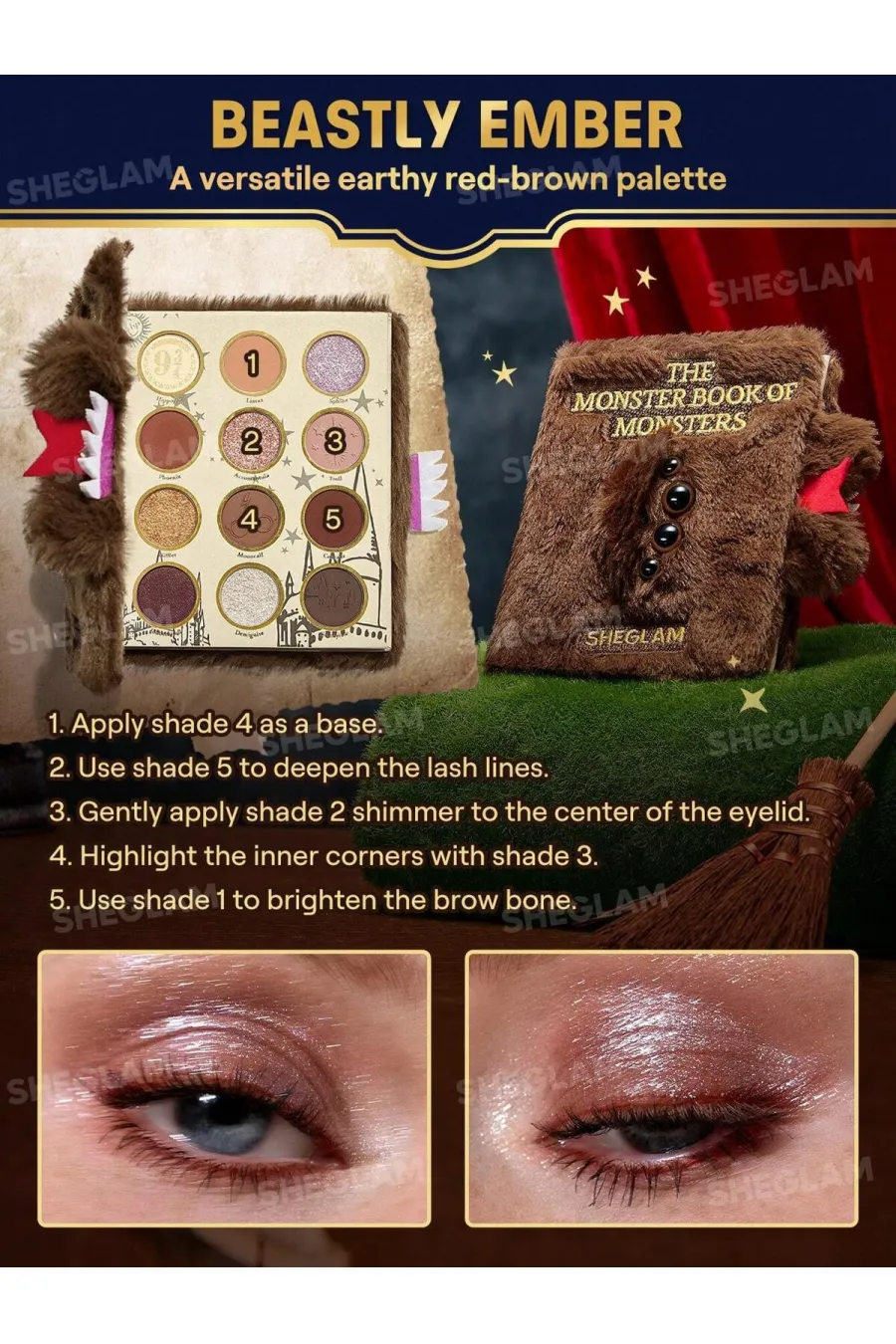 مشخصات Sheglam Harry Potter™ X SHEGLAM Monster Book Of Monsters Palette مشخصات Sheglam Harry Potter™ X SHEGLAM Monster Book Of Monsters Palette
