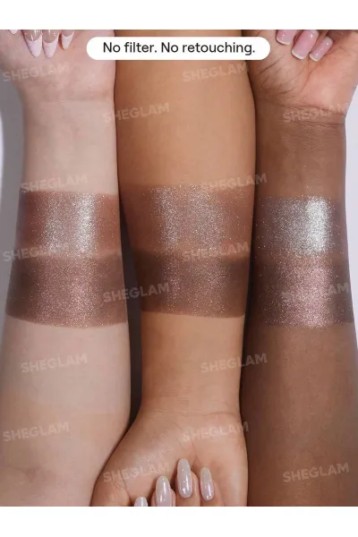  تصویر 4 : سایه چشم دو رنگ پخته شده ژله‌ای براق رنگ Starlight Veil شیگلم Sheglam 