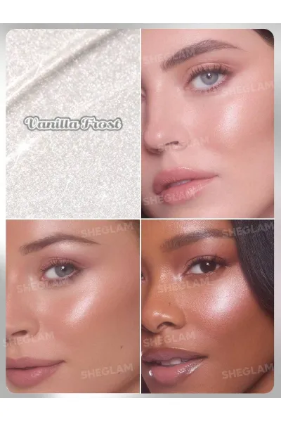  تصویر 1 : هایلایتر استیکی کره‌ای مدل Buttery Bling رنگ Vanilla Frost شیگلم Sheglam 