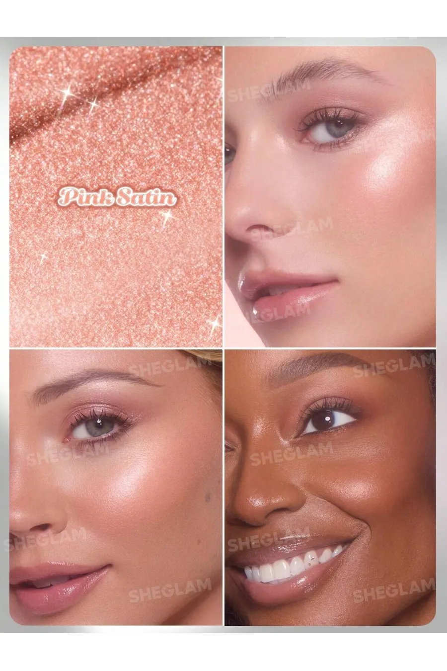 هایلایتر استیکی کرهای مدل Buttery Bling رنگ صورتی ملایم Pink Satin شیگلم Sheglam مناسب برای انواع تناژ پوست هایلایتر استیکی کرهای مدل Buttery Bling رنگ صورتی ملایم Pink Satin شیگلم Sheglam مناسب برای انواع تناژ پوست