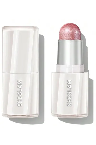 خرید هایلایتر استیکی کره‌ای مدل Buttery Bling رنگ رز صورتی Rose Rush شیگلم Sheglam