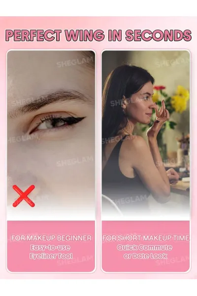  تصویر 3 : خط چشم مایع مهر قلب مشکی شیگلم Sheglam 