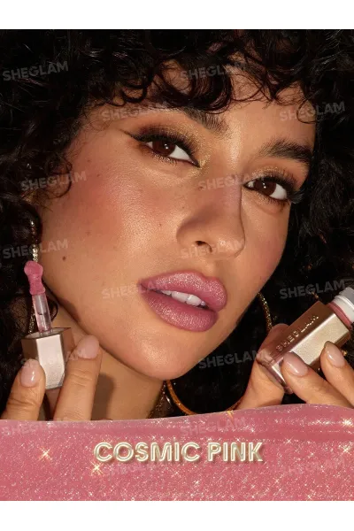  تصویر 7 : رژ لب مایع اکلیلی مدل Stardust Swipe Glitter Liquid Lipstick رنگ صورتی کیهانی Cosmic Pink شیگلم Sheglam 
