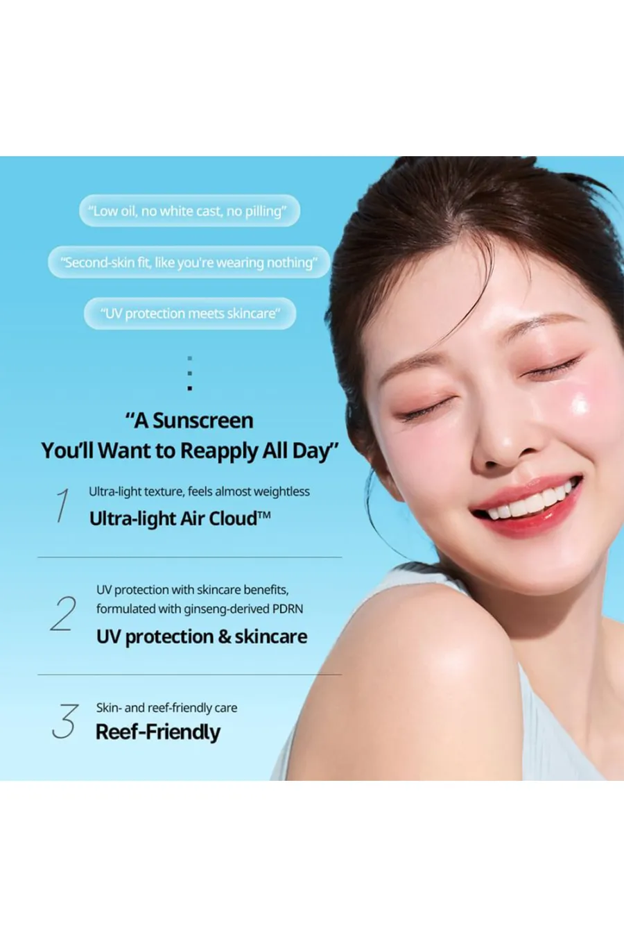 کرم ضد آفتاب آبرسان و سبک ایر کلود PDRN ویتی کازمتیک VT Cosmetics مناسب استفاده روزانه کرم ضد آفتاب آبرسان و سبک ایر کلود PDRN ویتی کازمتیک VT Cosmetics مناسب استفاده روزانه