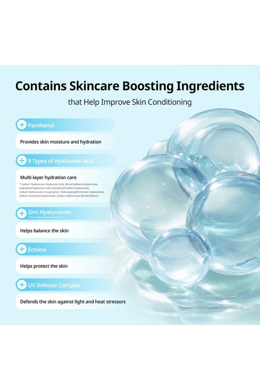 ترکیبات مؤثر کرم ضد آفتاب آبرسان و سبک ایر کلود PDRN وی‌تی کازمتیک VT Cosmetics