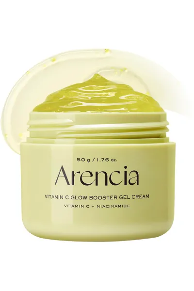 ژل کرم بوستر شات ویتامین سی آبرسان و روشن کننده قوی تیرگی ها ARENCIA