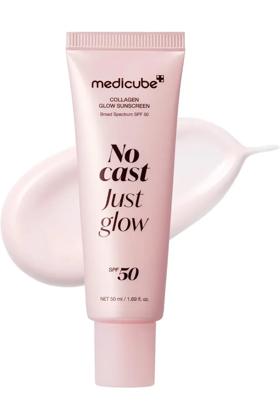 درباره ضد آفتاب کلاژن گلو بدون رد سفید SPF 50 مدی کیوب Medicube با بافت ژلی و درخشش طبیعی