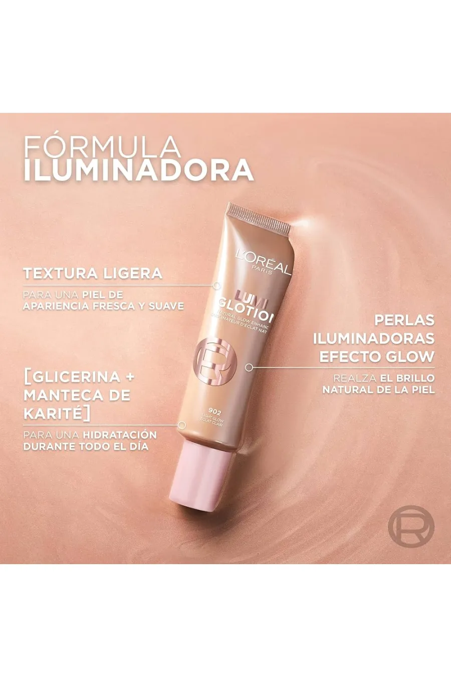 فرمولاسیون و ترکیبات پرایمر لومی گلوشن رنگ 902 درخشش روشن Light Glow لورال پاریس L'Oreal Paris