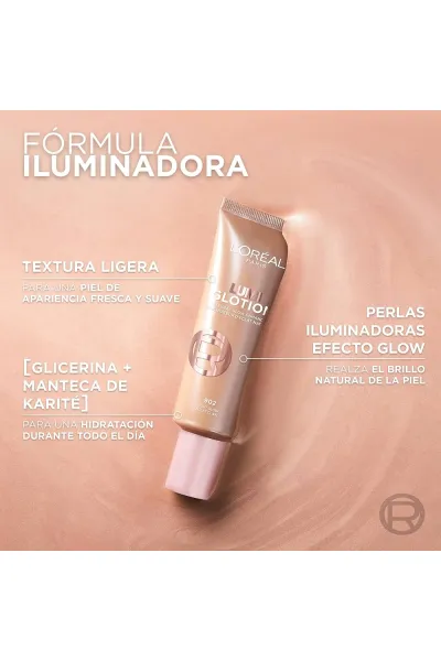  تصویر 6 : پرایمر لومی گلوشن رنگ 902 درخشش روشن Light Glow لورال پاریس L'Oreal Paris 