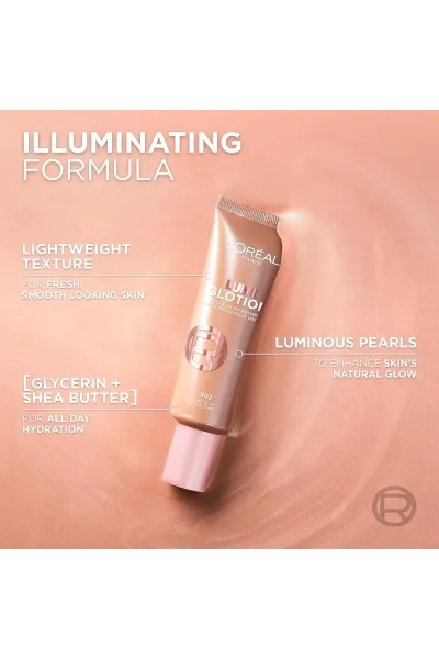  تصویر 6 : پرایمر لومی گلوشن رنگ 904 درخشش گرم و عمیق Deep Glow لورال پاریس L'Oreal Paris 