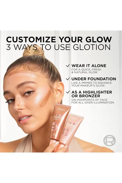  تصویر 7 : پرایمر لومی گلوشن رنگ 904 درخشش گرم و عمیق Deep Glow لورال پاریس L'Oreal Paris 