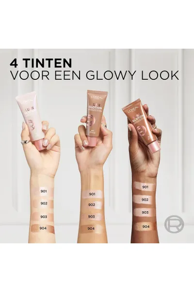  تصویر 18 : پرایمر لومی گلوشن رنگ 904 درخشش گرم و عمیق Deep Glow لورال پاریس L'Oreal Paris 