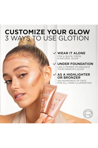  تصویر 3 : پرایمر لومی گلوشن رنگ 903 درخشش متوسط Medium Glow لورال پاریس L'Oreal Paris 