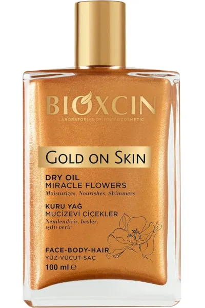 خرید روغن خشک هایلایتر بدن Gold On Skin بیوکسین BIOXCIN