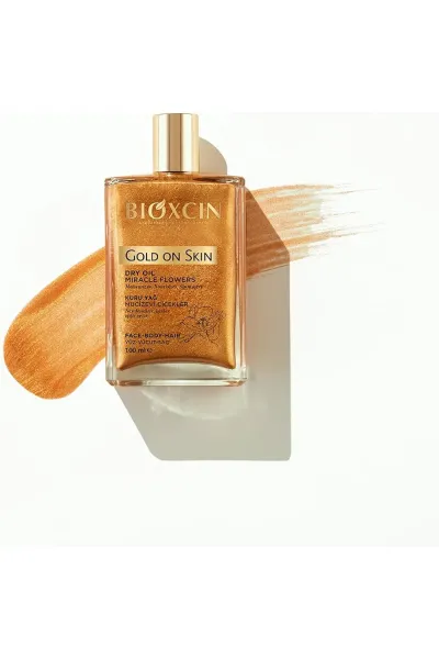  تصویر 4 : روغن خشک هایلایتر بدن Gold On Skin بیوکسین BIOXCIN 