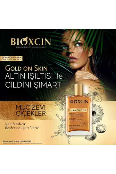  تصویر 5 : روغن خشک هایلایتر بدن Gold On Skin بیوکسین BIOXCIN 