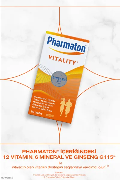  تصویر 2 : قرص مولتی‌ ویتامین و مینرال فارماتون ویتالیتی جینسینگ‌ ۳۰ عددی فارماتون Pharmaton 