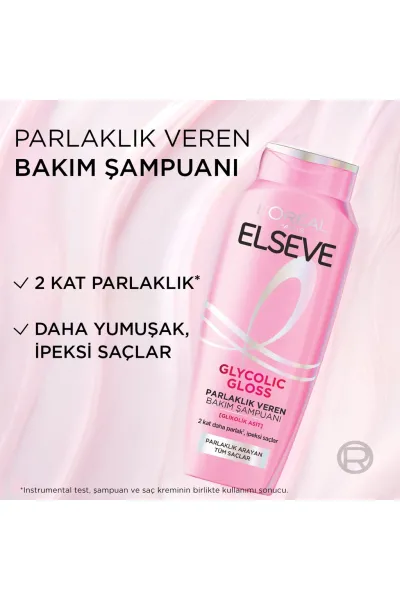  تصویر 8 : شامپو مراقبتی افزایش‌دهنده درخشندگی مو با گلیکولیک لورال پاریس L'Oreal Paris 