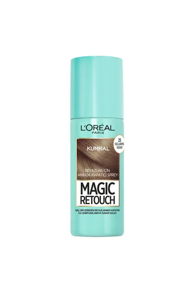  تصویر 1 : اسپری فوری پوشاننده سفیدی مو رنگ Light Brown قهوه‌ای روشن لورال پاریس L'Oreal Paris 