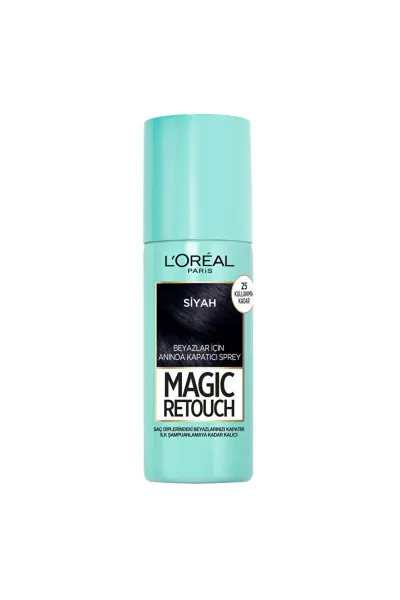  تصویر 1 : اسپری پوشاننده فوری موهای سفید رنگ سیاه لورال پاریس L'Oreal Paris 