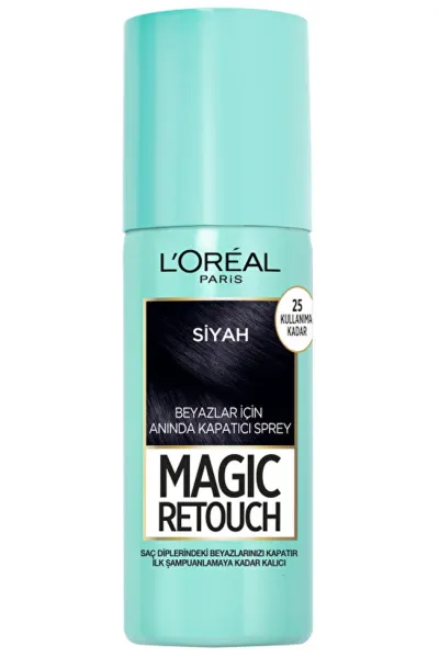 خرید و قیمت اسپری پوشاننده فوری موهای سفید رنگ سیاه L'Oreal Paris  لورال پاریس اصل