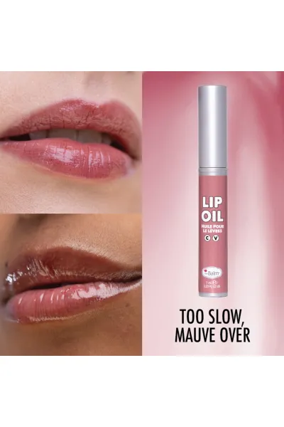  تصویر 3 : روغن لب مرطوب‌کننده Too Slow Mauve Over با رنگ موو ارغوانی دبالم The balm 
