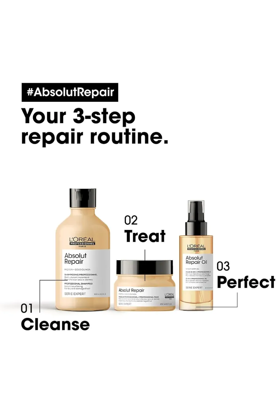 ماسک ترمیم‌کننده موهای خشک و آسیب‌دیده نرمی و بازسازی عمیق مو لورال پاریس L'Oreal Paris مناسب برای پوست/لب خشک و کم‌آب