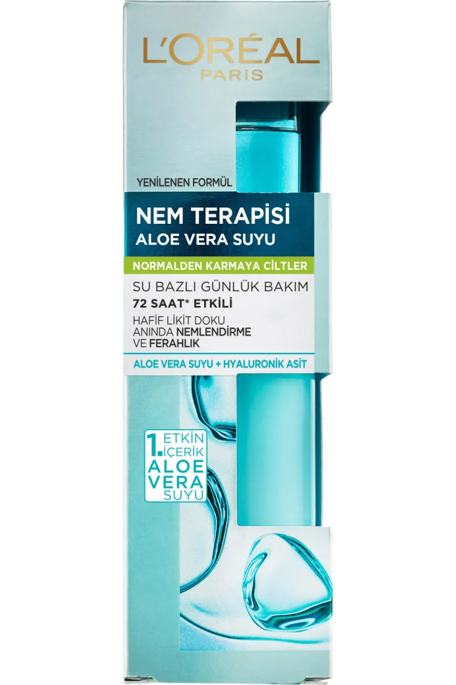 ویژگی‌های سرم آبرسان پوست مختلط آلوئه ورا ۷۲ ساعته لورال پاریس L'Oreal Paris
