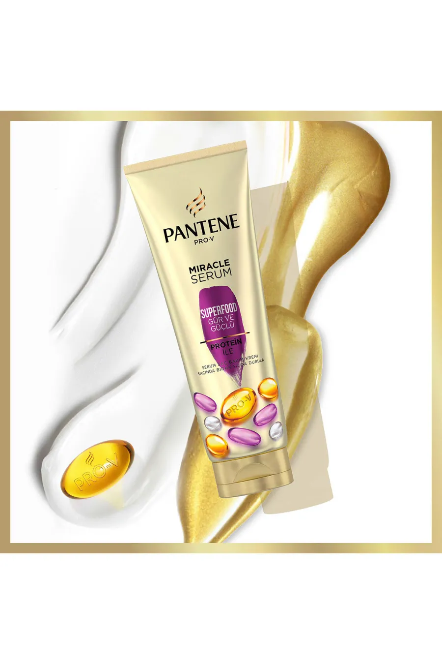 ویژگی ماسک مو تیوپی تغذیه کننده SuperFood پنتن Pantene با نمای بافت مغذی