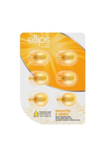 ویتامین مو ۶ عددی حاوی روغن مراکشی برای افزایش نرمی و درخشش موهای خشک و کدر الیپس Ellips