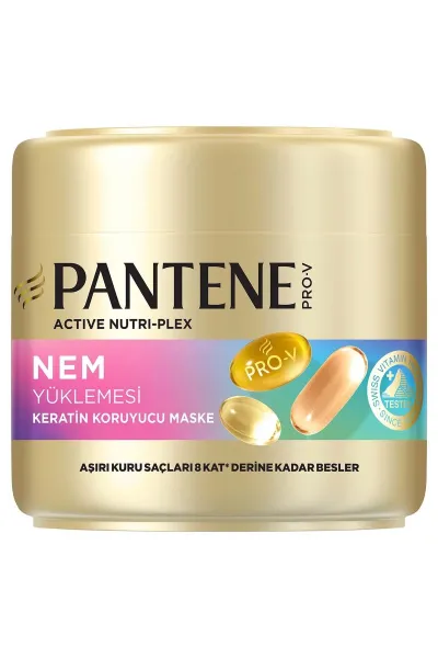  تصویر 1 : ماسک مو آبرسان و محافظ کراتین برای موهای خشک و آسیب‌دیده پنتن Pantene 