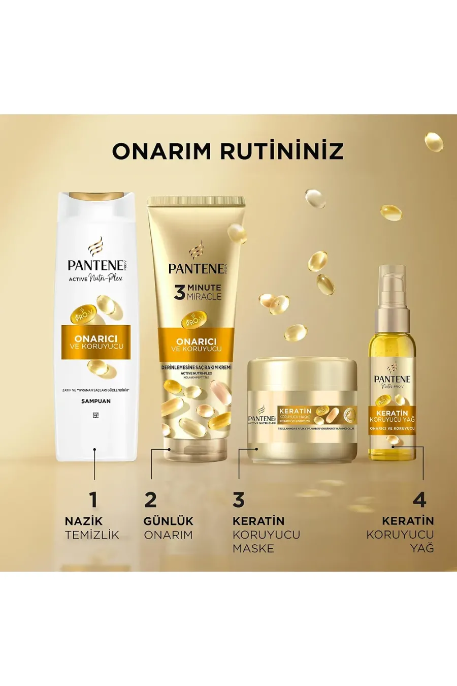 ماسک موی کراتین ترمیم‌کننده و محافظ برای موهای آسیب‌دیده پنتن Pantene مناسب موهای آسیب‌دیده
