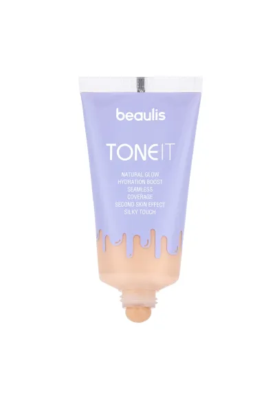  تصویر 2 : کرم پودر 112 Natural بژ طبیعی متمایل به قهوه‌ای روشن و پوشش یکدست بیولیس Beaulis 